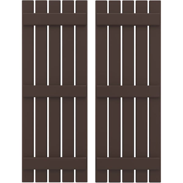Ekena Millwork Americraft 5-Board, 3 Batten Exterior Real Wood Spaced Board-n-Batten Shutters, ARW401SB519X47TBH, PR ARW401SB519X47TBH - main